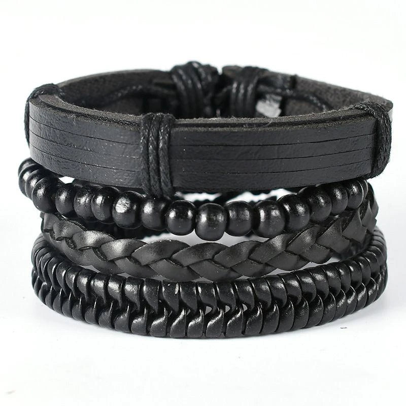 06 2024 Leather Braided Bracelet For Men