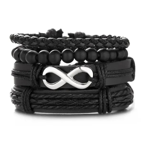Trendy Leather Bracelets Men Women Vintage Brown Multilayer Braided Rope Bracelets Charm Wrap Wristbands Jewelry Pulsera Hombre