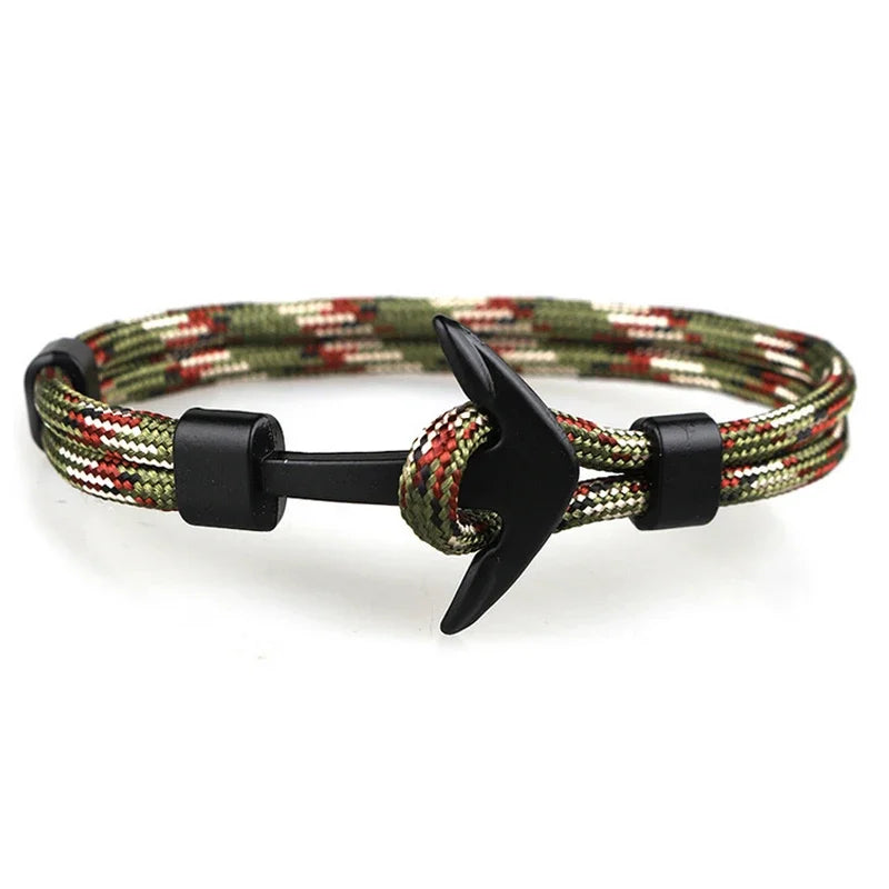 Man's Bracelets Luxury Designer Alloy Bangles Simple Jewlery Men Accessories Anchor Bracelet Male Wristband Chain Wrist Band