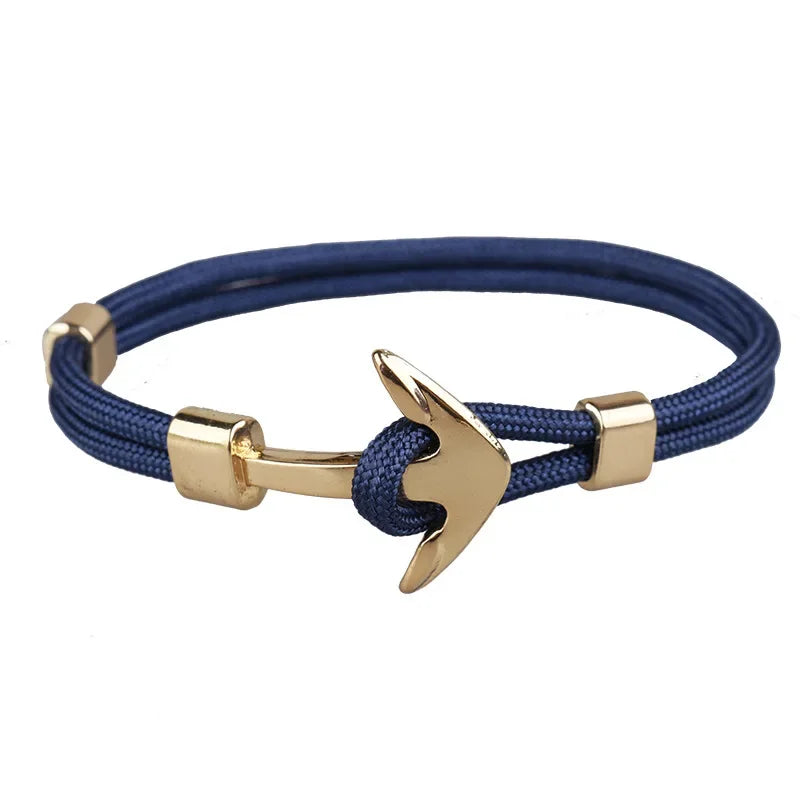 Man's Bracelets Luxury Designer Alloy Bangles Simple Jewlery Men Accessories Anchor Bracelet Male Wristband Chain Wrist Band