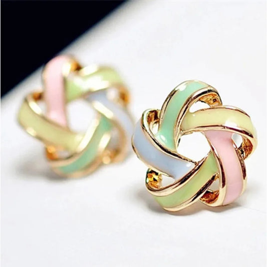 Stud Earrings for Women Brincos Fashion Pendientes 2022 Bijoux Enamel Flower boucle d'oreille femme Accessory Jewelry