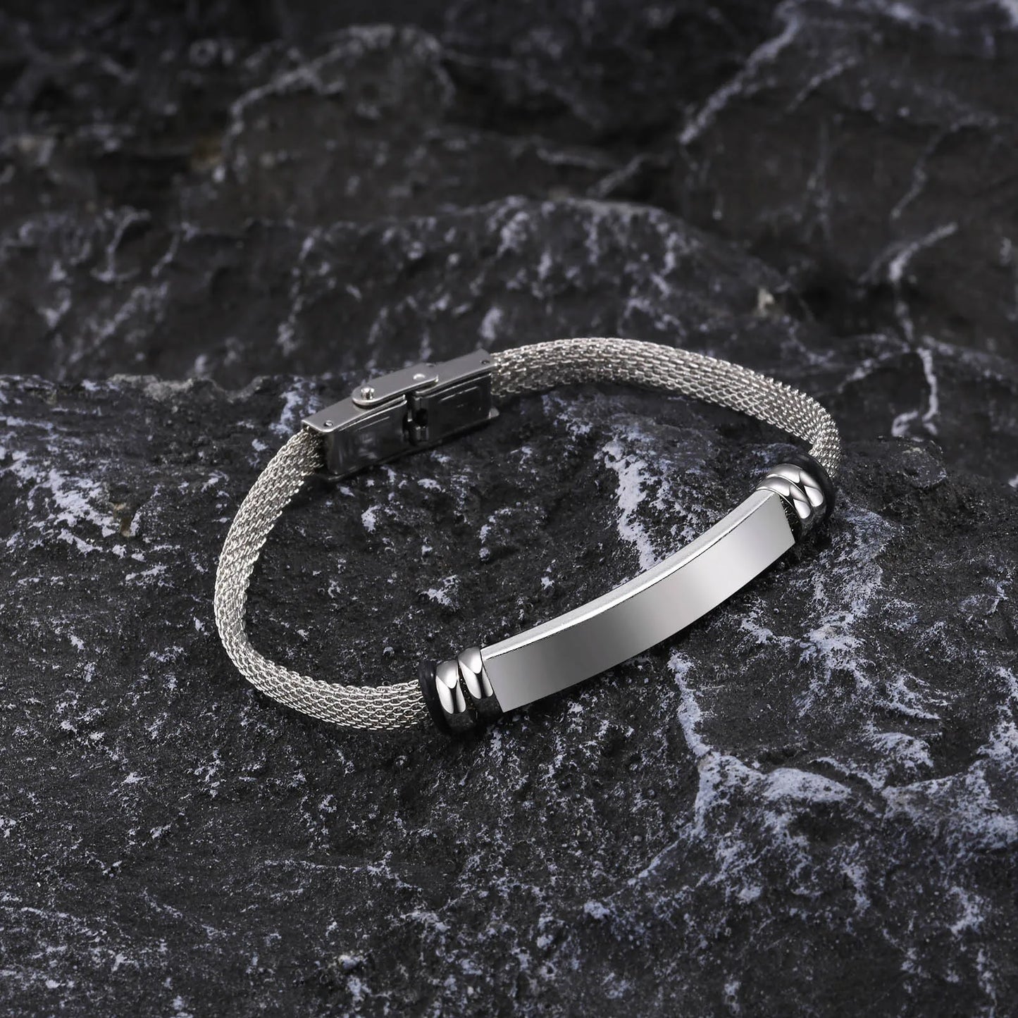 Personalized Bracelets For Men Women Customize Unisex Bangle Gift For Wedding Birthday Party Dad Boyfriend Mom Girlfriend