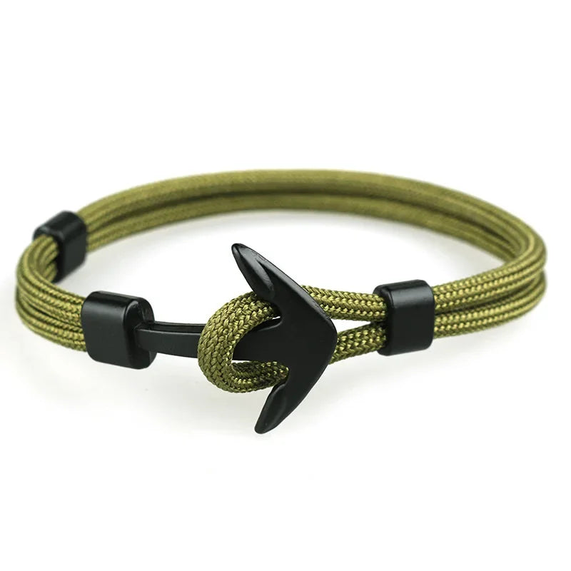 Man's Bracelets Luxury Designer Alloy Bangles Simple Jewlery Men Accessories Anchor Bracelet Male Wristband Chain Wrist Band