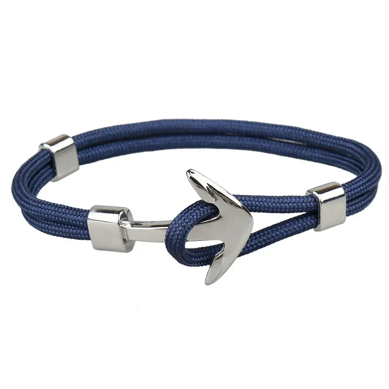 Man's Bracelets Luxury Designer Alloy Bangles Simple Jewlery Men Accessories Anchor Bracelet Male Wristband Chain Wrist Band