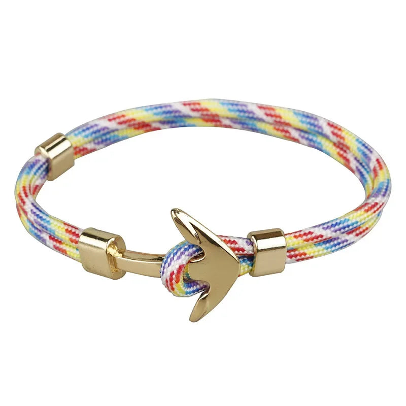 Man's Bracelets Luxury Designer Alloy Bangles Simple Jewlery Men Accessories Anchor Bracelet Male Wristband Chain Wrist Band