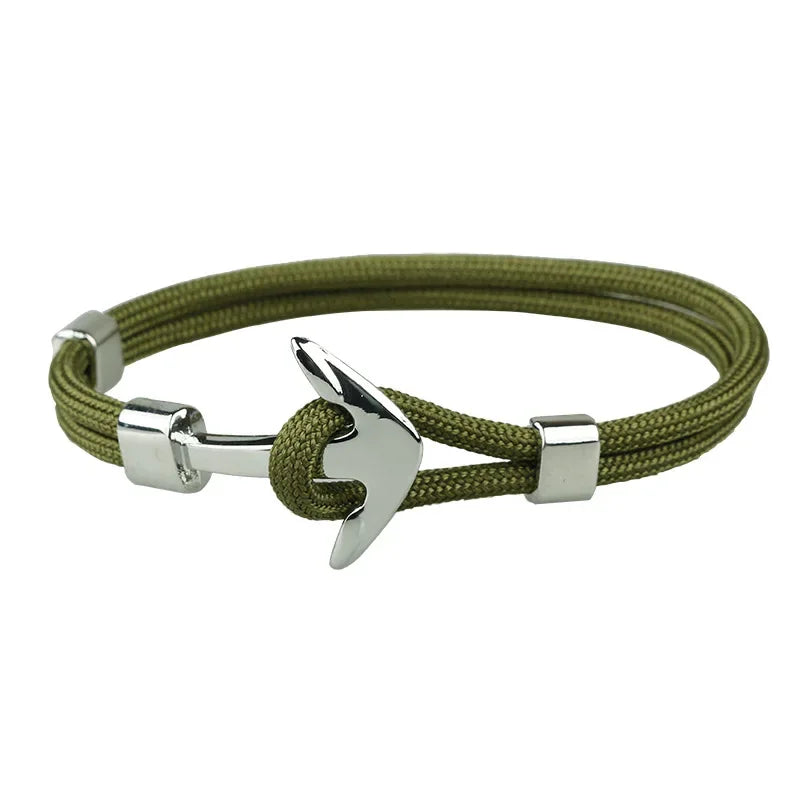 Man's Bracelets Luxury Designer Alloy Bangles Simple Jewlery Men Accessories Anchor Bracelet Male Wristband Chain Wrist Band