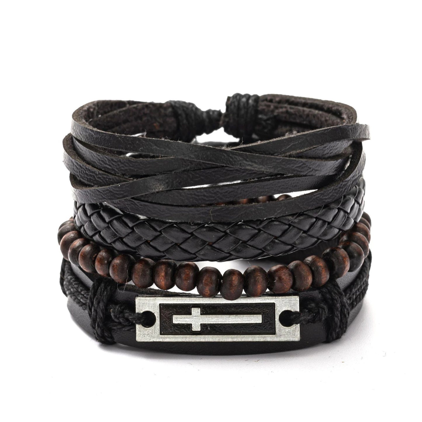 06 2024 Leather Braided Bracelet For Men