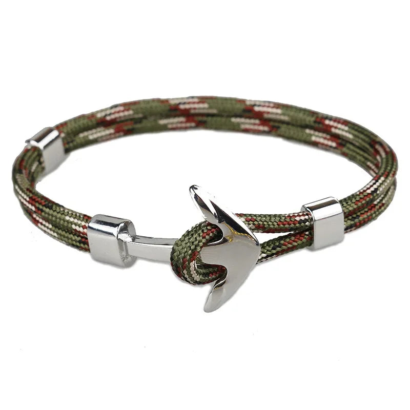 Man's Bracelets Luxury Designer Alloy Bangles Simple Jewlery Men Accessories Anchor Bracelet Male Wristband Chain Wrist Band