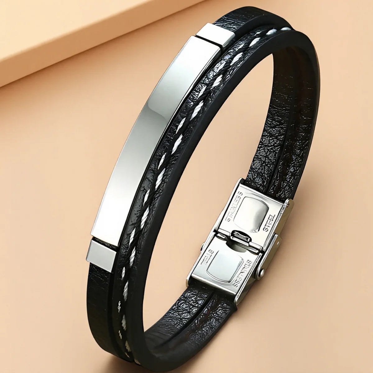 Trendy Unisex Leather Cuff Bracelet For Men Women Adjustable Wristband Handmade Bangle Stylish Gift For Daily Outfit