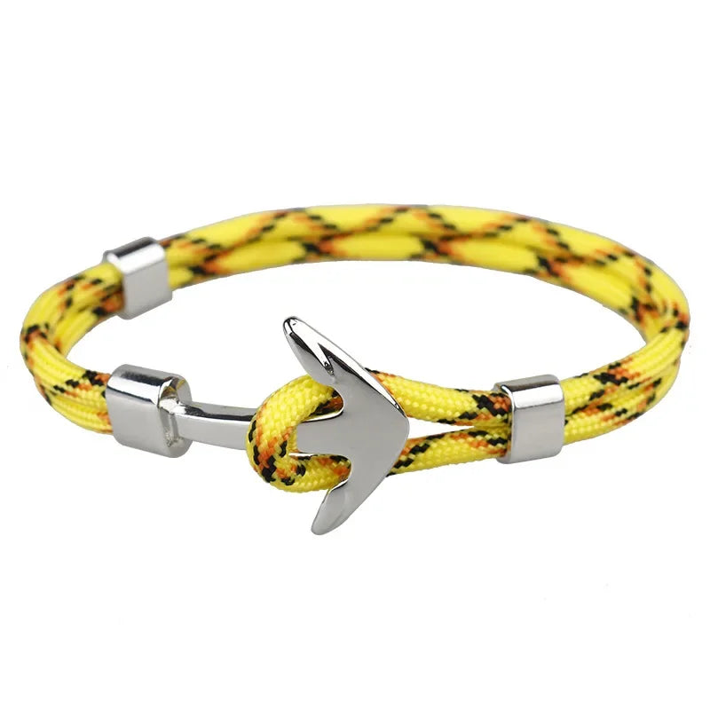 Man's Bracelets Luxury Designer Alloy Bangles Simple Jewlery Men Accessories Anchor Bracelet Male Wristband Chain Wrist Band