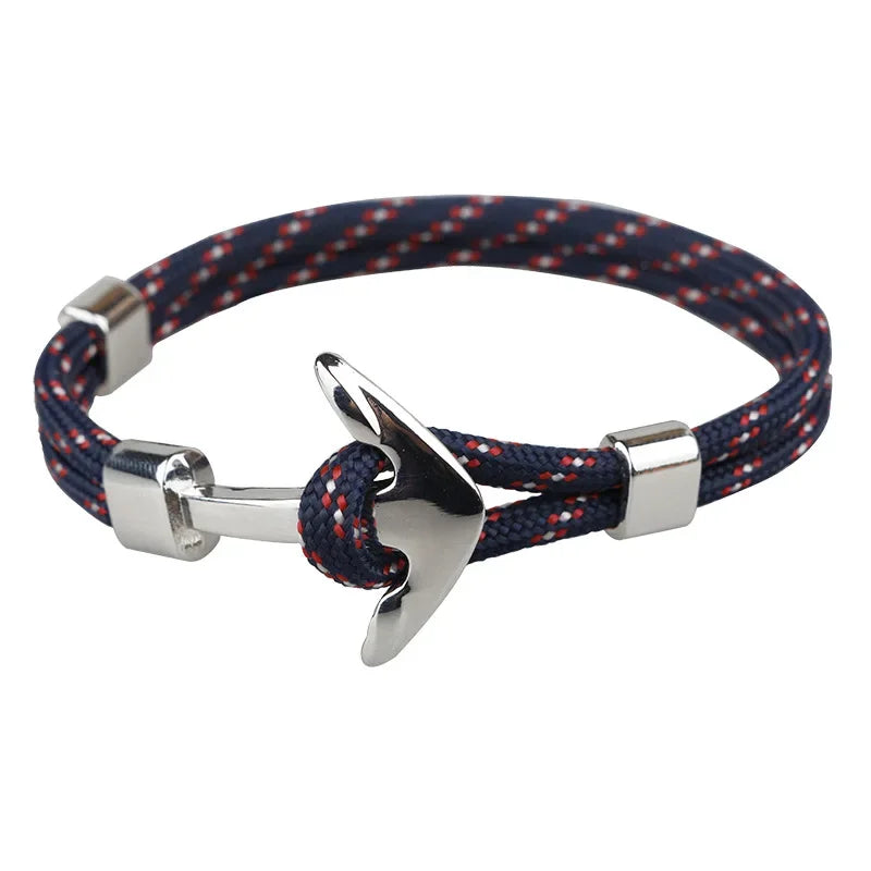 Man's Bracelets Luxury Designer Alloy Bangles Simple Jewlery Men Accessories Anchor Bracelet Male Wristband Chain Wrist Band