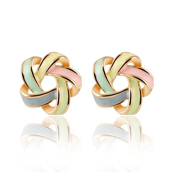 Stud Earrings for Women Brincos Fashion Pendientes 2022 Bijoux Enamel Flower boucle d'oreille femme Accessory Jewelry