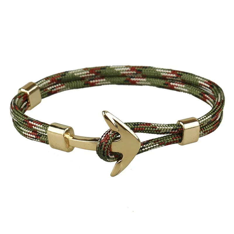 Man's Bracelets Luxury Designer Alloy Bangles Simple Jewlery Men Accessories Anchor Bracelet Male Wristband Chain Wrist Band