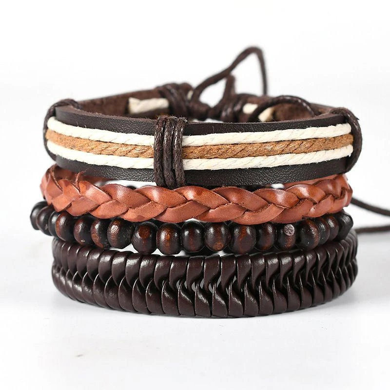 06 2024 Leather Braided Bracelet For Men