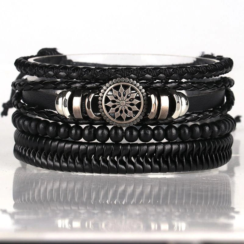 06 2024 Leather Braided Bracelet For Men