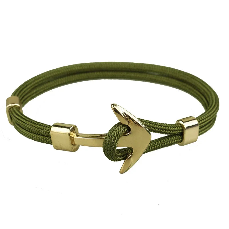 Man's Bracelets Luxury Designer Alloy Bangles Simple Jewlery Men Accessories Anchor Bracelet Male Wristband Chain Wrist Band