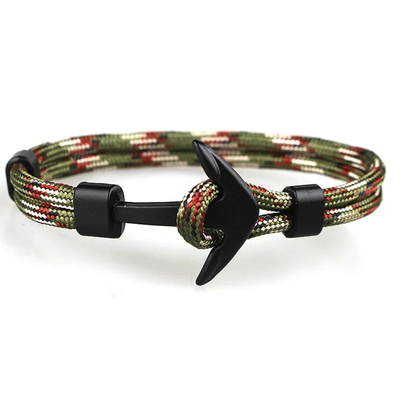 Man's Bracelets Luxury Designer Alloy Bangles Simple Jewlery Men Accessories Anchor Bracelet Male Wristband Chain Wrist Band