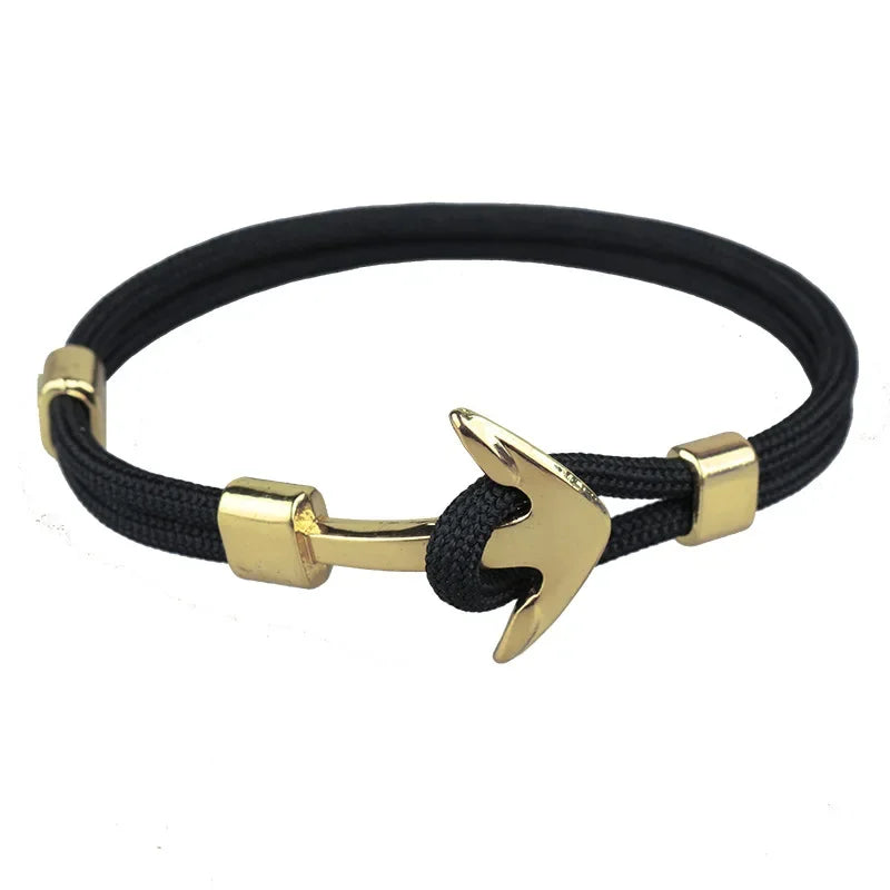 Man's Bracelets Luxury Designer Alloy Bangles Simple Jewlery Men Accessories Anchor Bracelet Male Wristband Chain Wrist Band