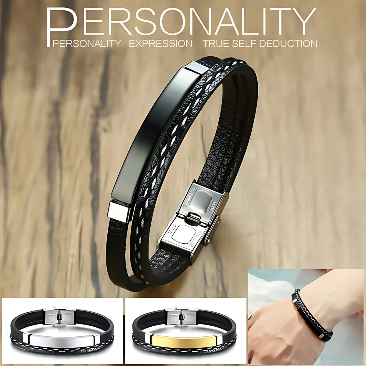 Trendy Unisex Leather Cuff Bracelet For Men Women Adjustable Wristband Handmade Bangle Stylish Gift For Daily Outfit