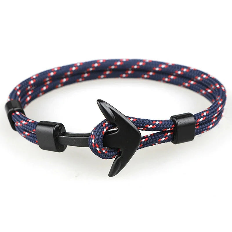 Man's Bracelets Luxury Designer Alloy Bangles Simple Jewlery Men Accessories Anchor Bracelet Male Wristband Chain Wrist Band