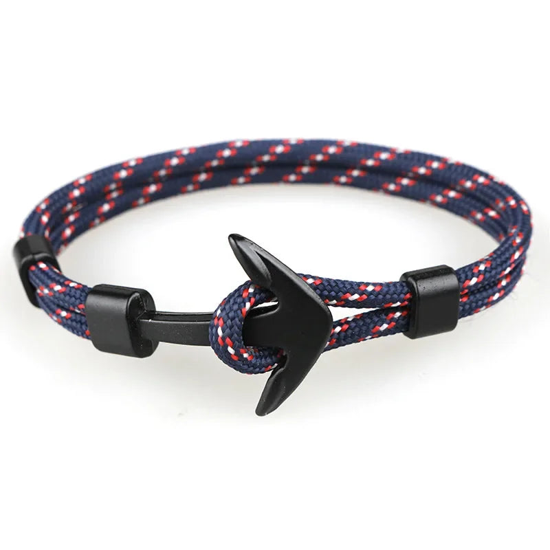 Man's Bracelets Luxury Designer Alloy Bangles Simple Jewlery Men Accessories Anchor Bracelet Male Wristband Chain Wrist Band