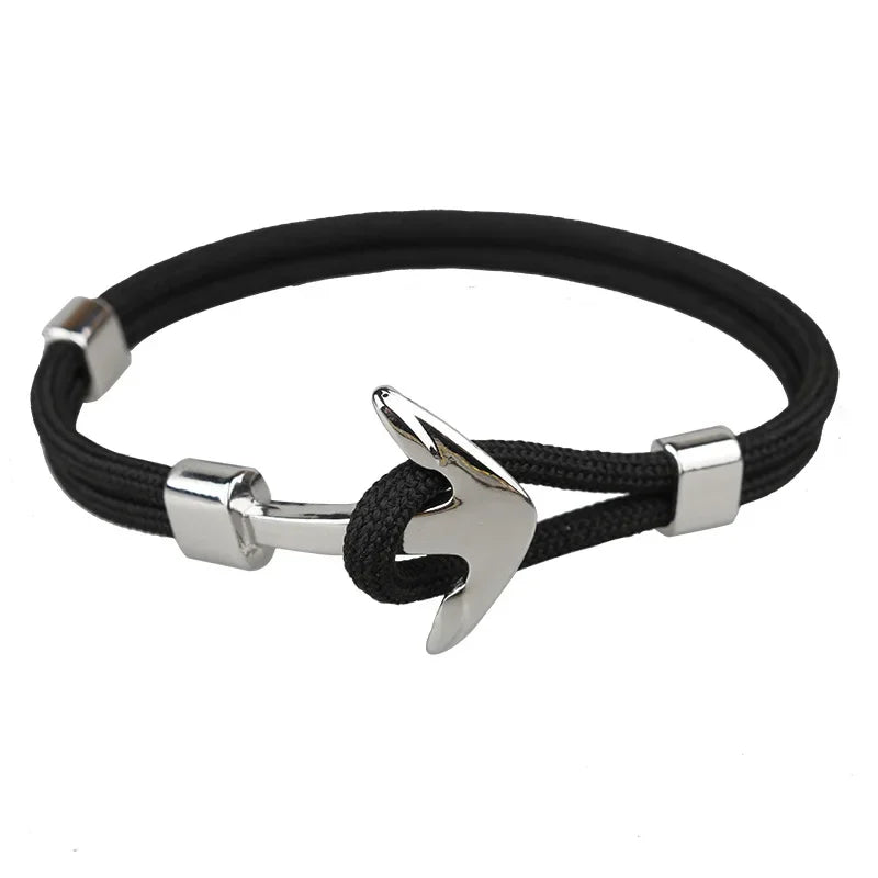 Man's Bracelets Luxury Designer Alloy Bangles Simple Jewlery Men Accessories Anchor Bracelet Male Wristband Chain Wrist Band